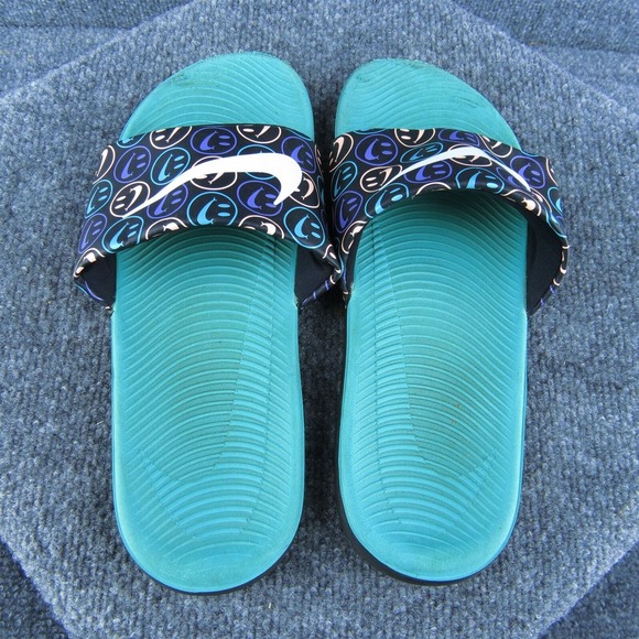 Nike Youth Girls Slide Shoes Black Synthetic Slip On Size 7 Medium - Picture 6 of 10